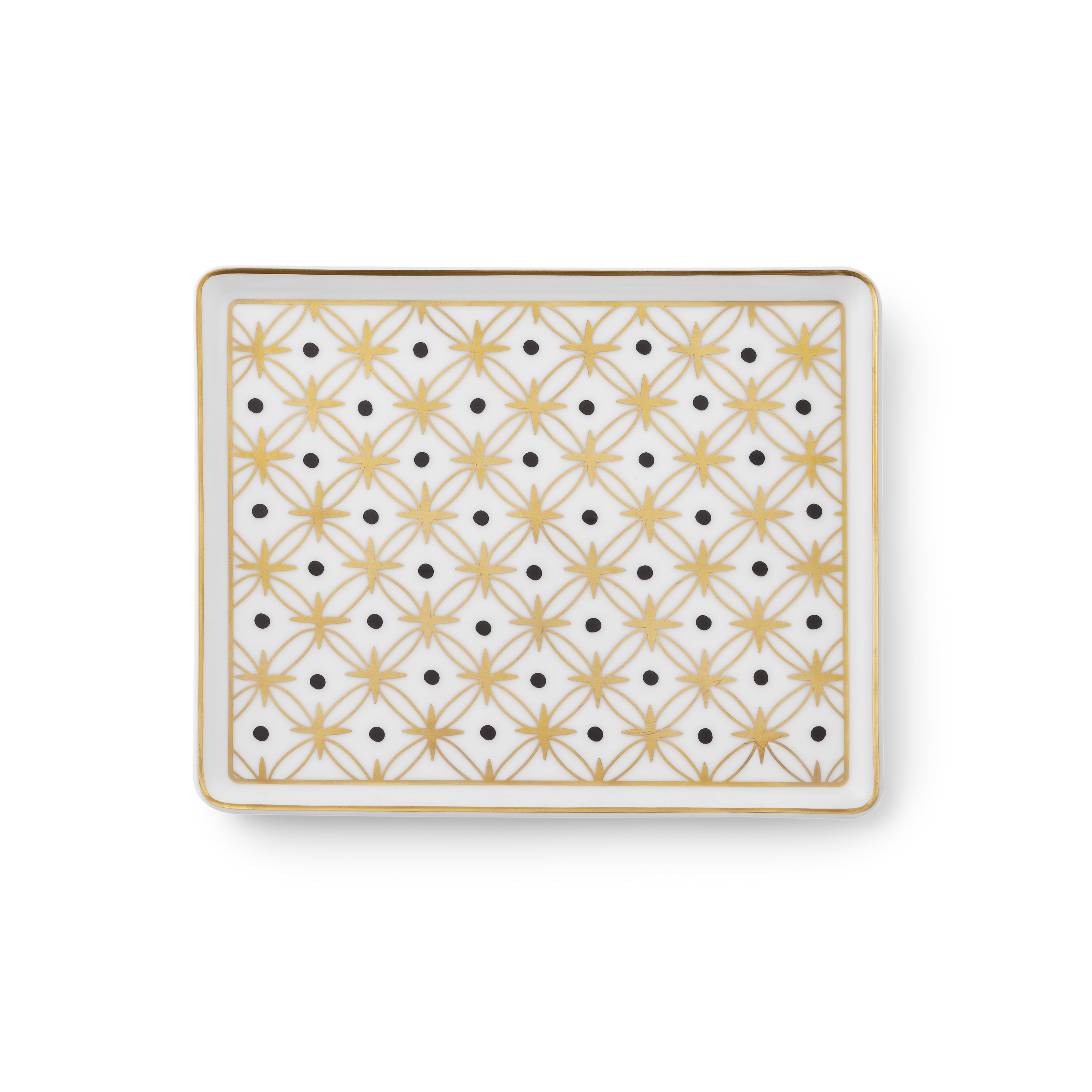 Kyoto - Small rectangular plate Gold Star