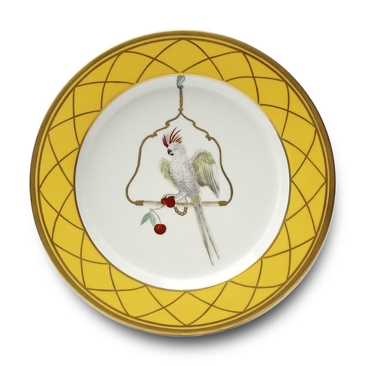 Les Perroquets - Jaune Brésil - Assiette de présentation 01