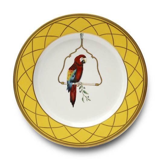 Les Perroquets - Jaune Brésil - Assiette de présentation 06