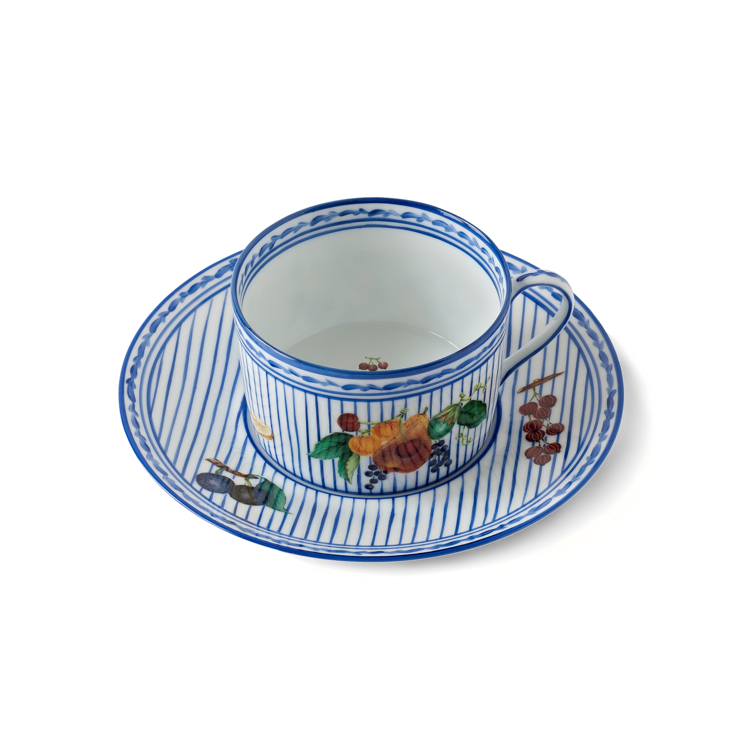 Potager in Blue - Breakfast cup and saucer
