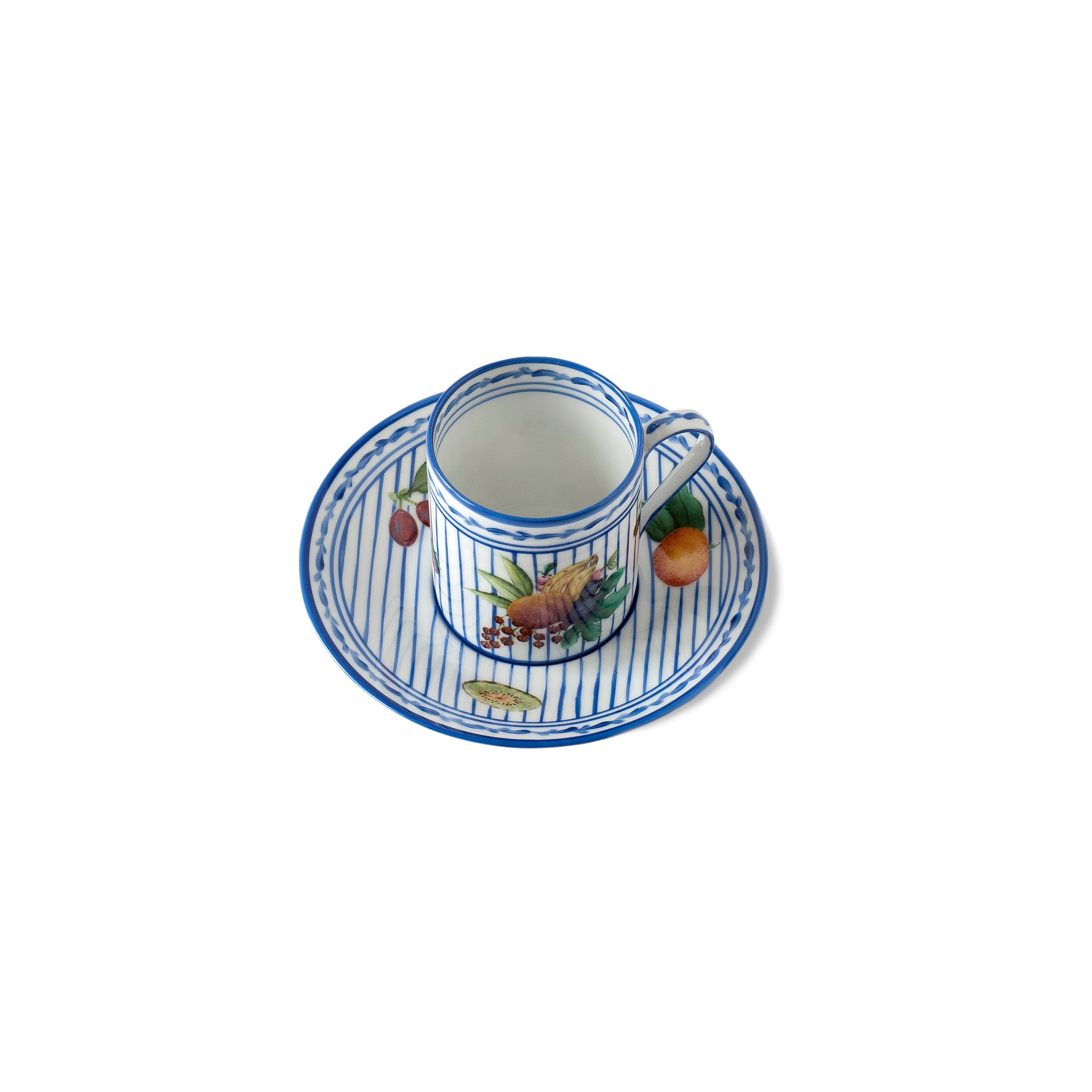 Potager in Blue - Coffee cup and saucer

