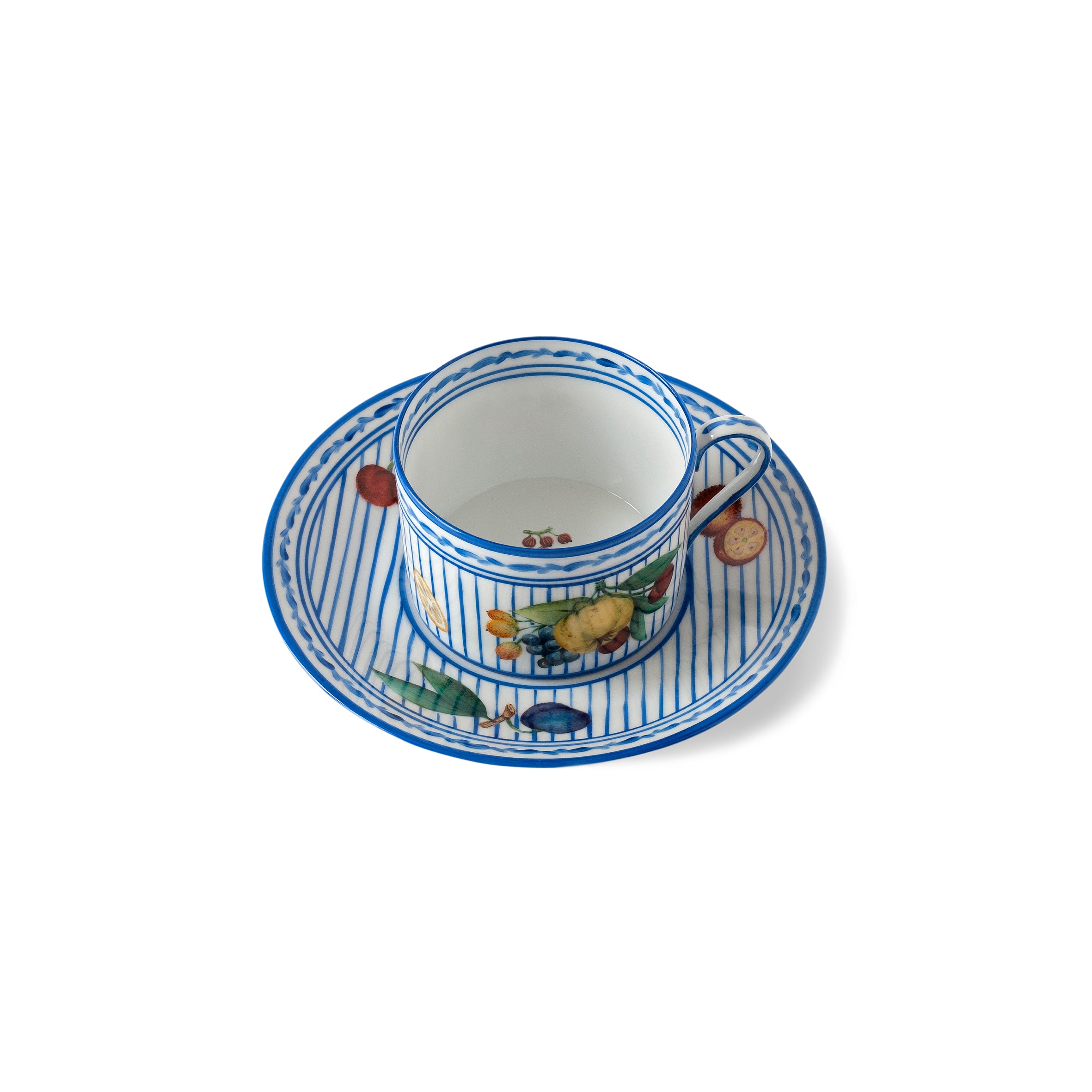 Potager in Blue - Tea cup and saucer
