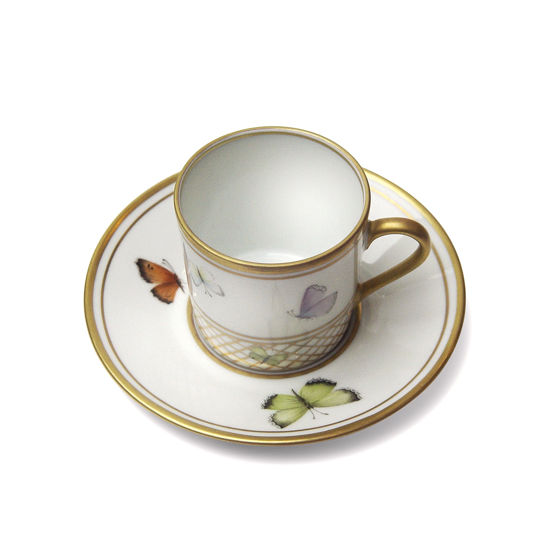 Filet à papillons - Coffee cup and saucer
