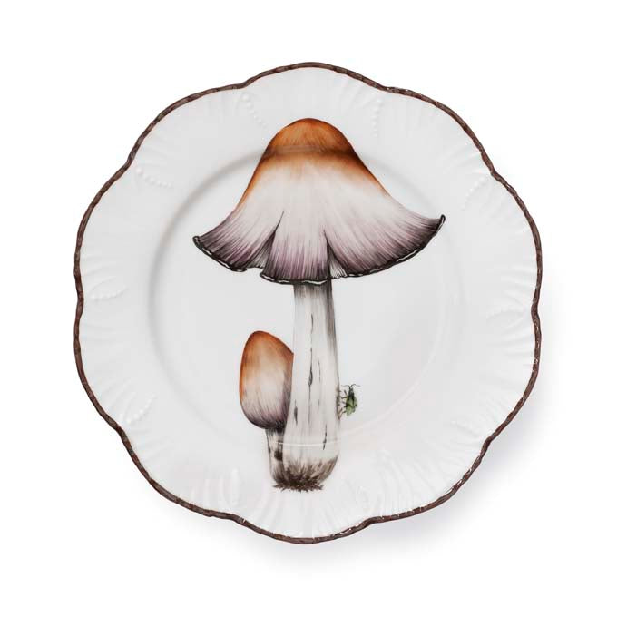 Les champignons - Set of 6 dinner plates