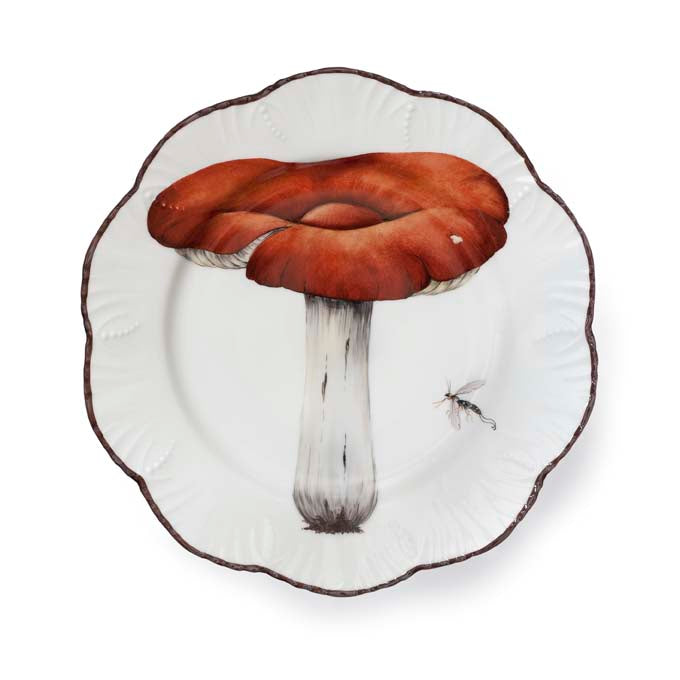 Les champignons - Set of 6 dinner plates