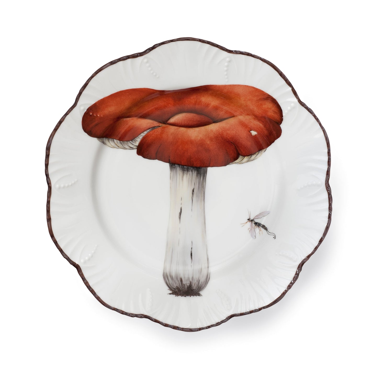 Les champignons - Assiette plate 06
